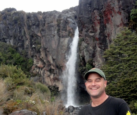 Paul at Taranaki Falls