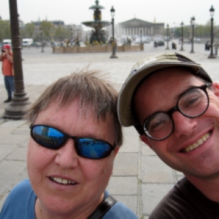 Paul & Mom @ Place Concorde w Madeleine